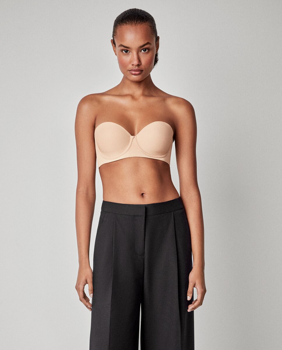 Soutien Básico com Aro e Alças Multiposições Bege-3