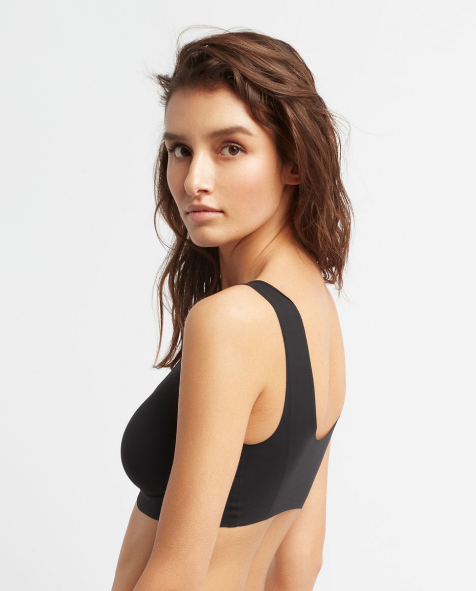 Soutien sem Aro e com Almofada Push Up +1 Amovível Preto-3
