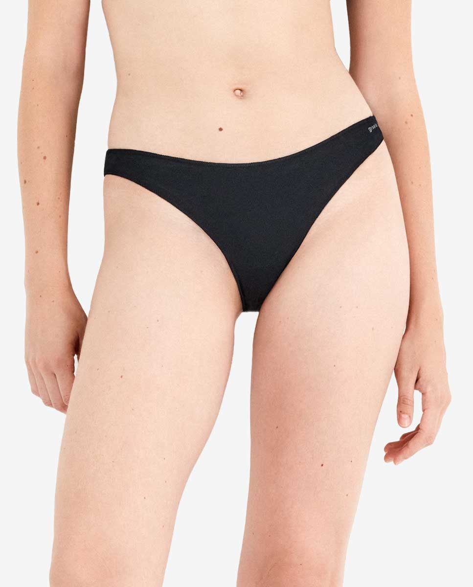 Cueca Clássica em Tecido Eko de Algodão Orgânico Cinzento / Preto-1