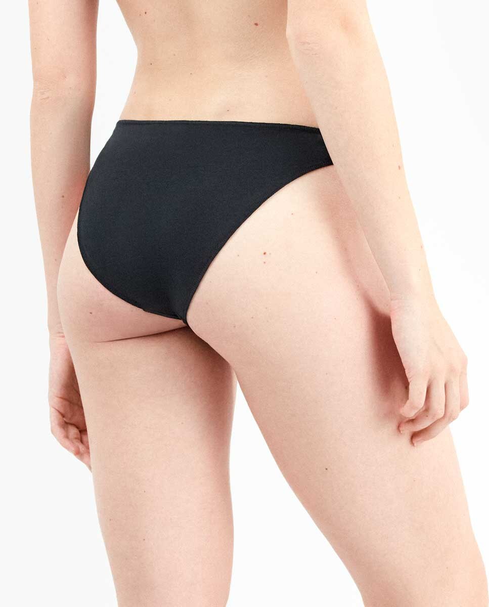Cueca Clássica em Tecido Eko de Algodão Orgânico Cinzento / Preto-3