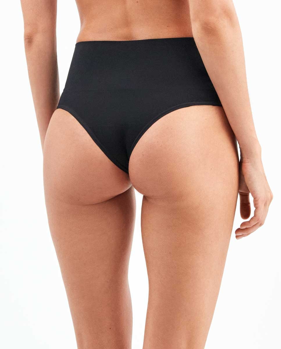 Cueca Alta sem Costura Preto-4