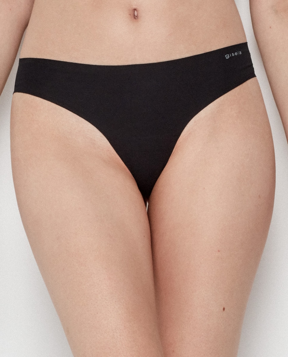 Cueca Brasileira em Tecido de Algodão Eco Preto-1