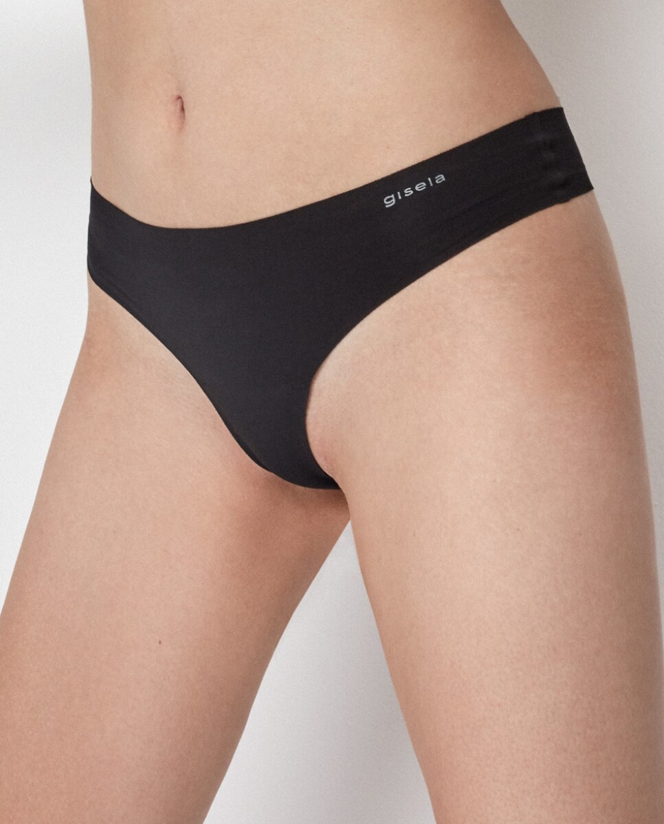 Cueca Brasileira em Tecido de Algodão Eco Preto-2