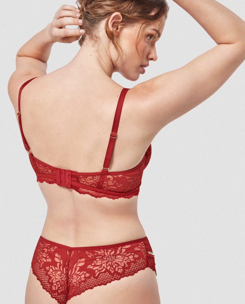 Cueca Brasileira de Renda Grená-2