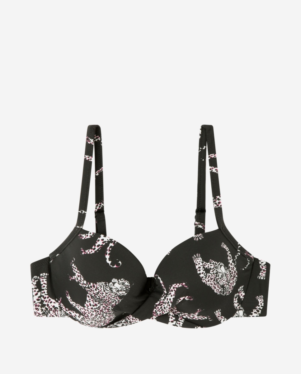 Top de Biquíni com Aros em Estampado Multicolor-5