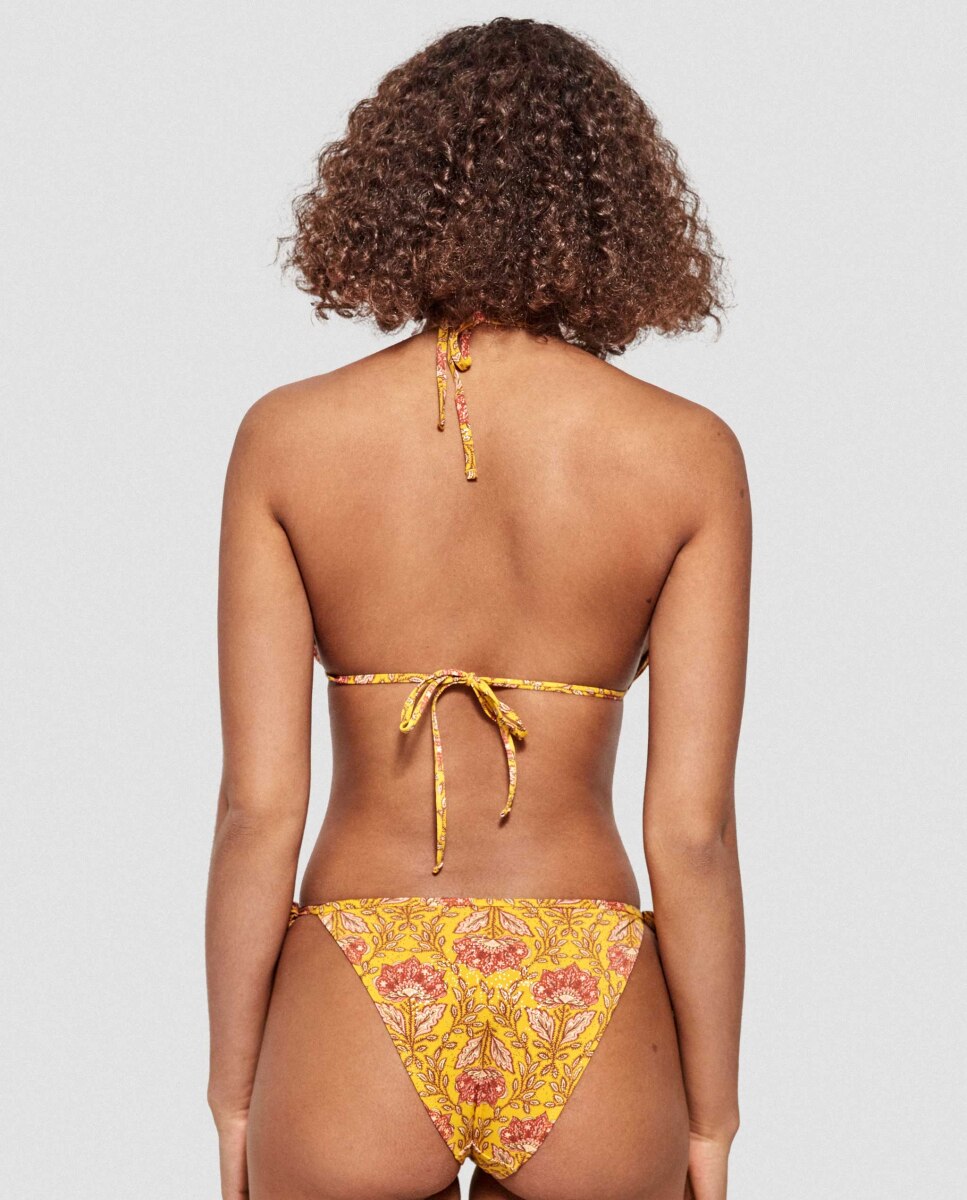 Cueca de Biquíni Ajustável nas Laterais Amarelo-2