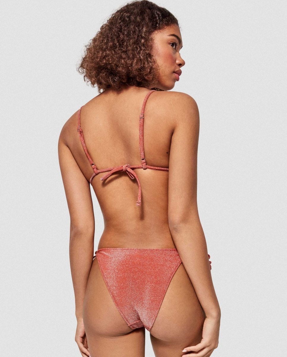 Top de Biquíni Triangular sem Aro Laranja-forte-2