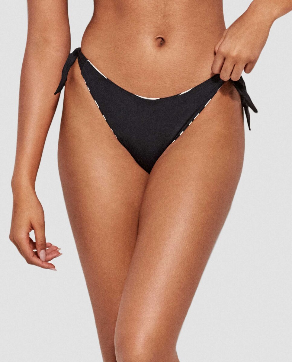 Cueca de Biquíni Reversível com Estampado Savannah Multicolor-2