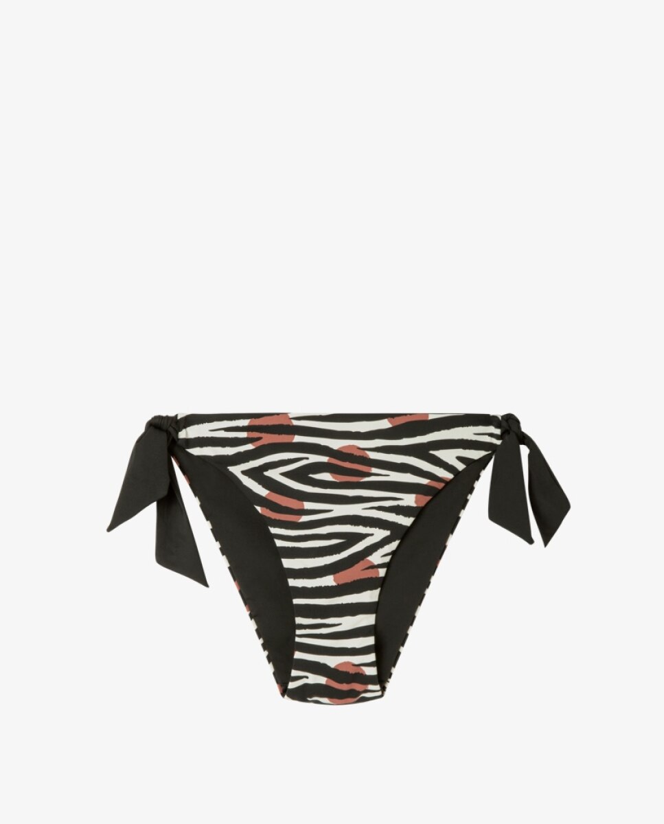 Cueca de Biquíni Reversível com Estampado Savannah Multicolor-5