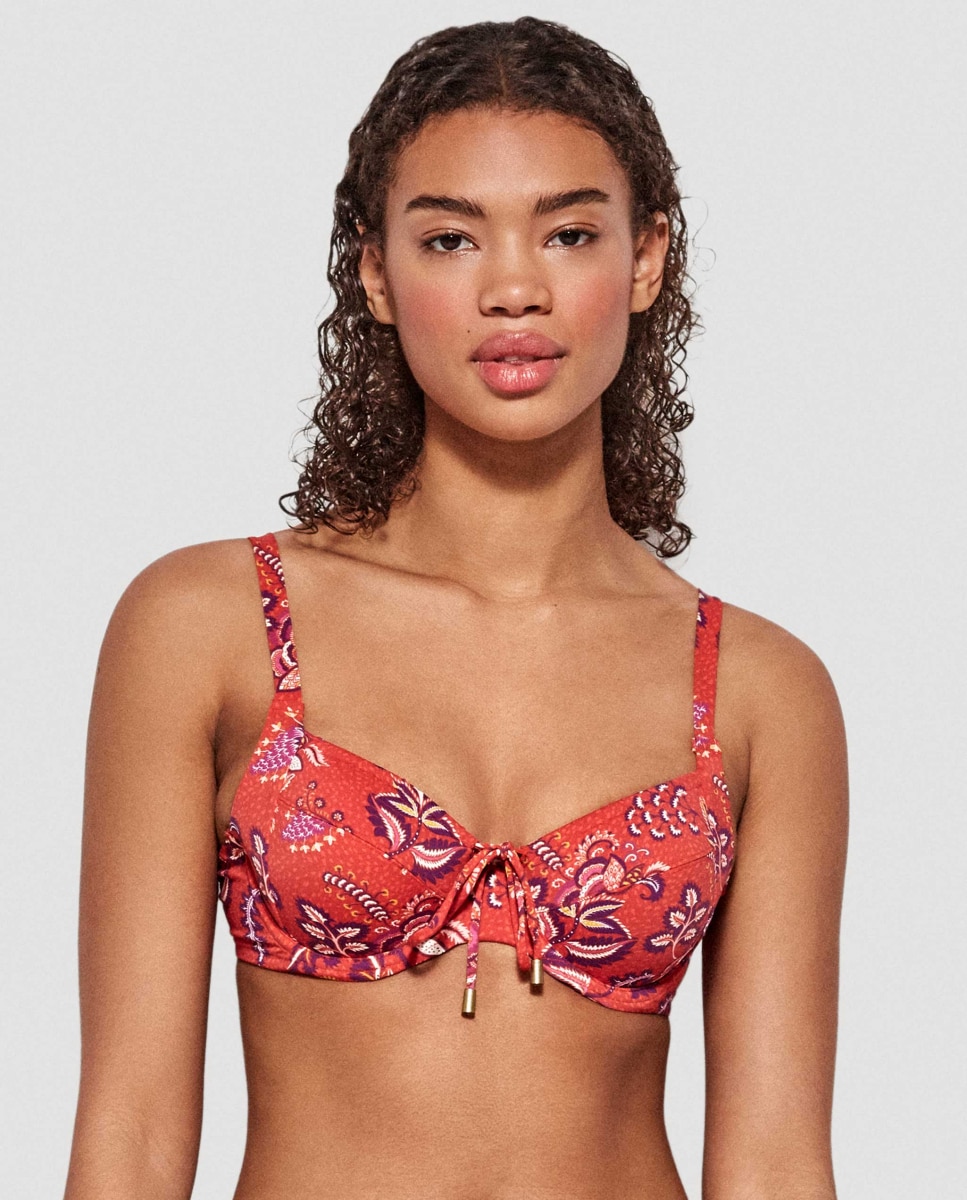 Imagem 0 de Top de Biquíni de Capacidade sem Foam em Tecido Estampado