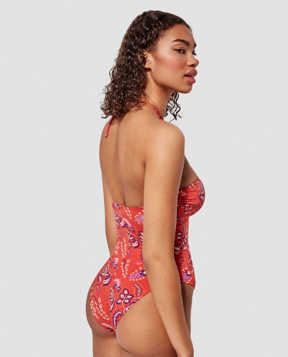 Fato de Banho Estampado sem Aro Multicolor-3