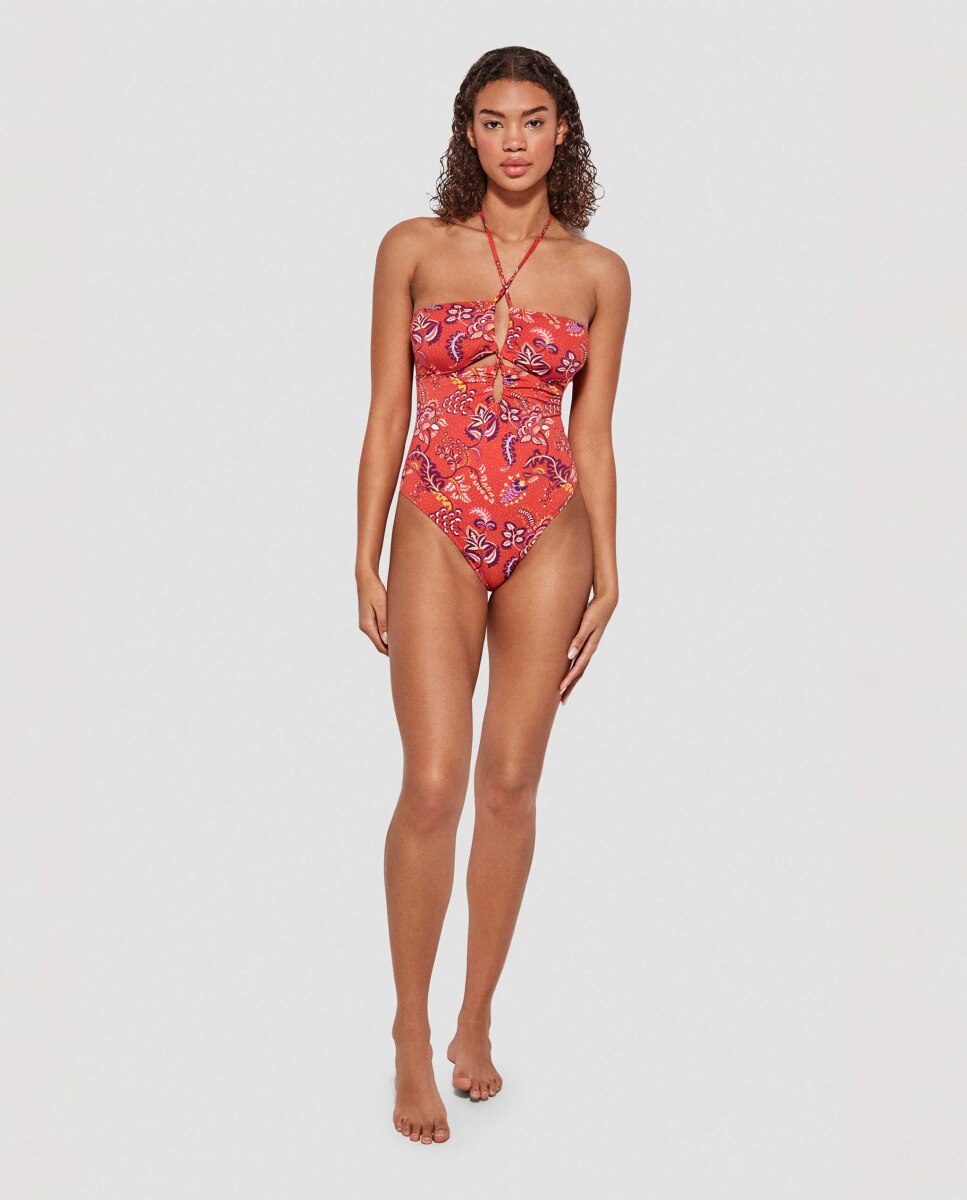 Imagem 0 de Fato de Banho Estampado sem Aro