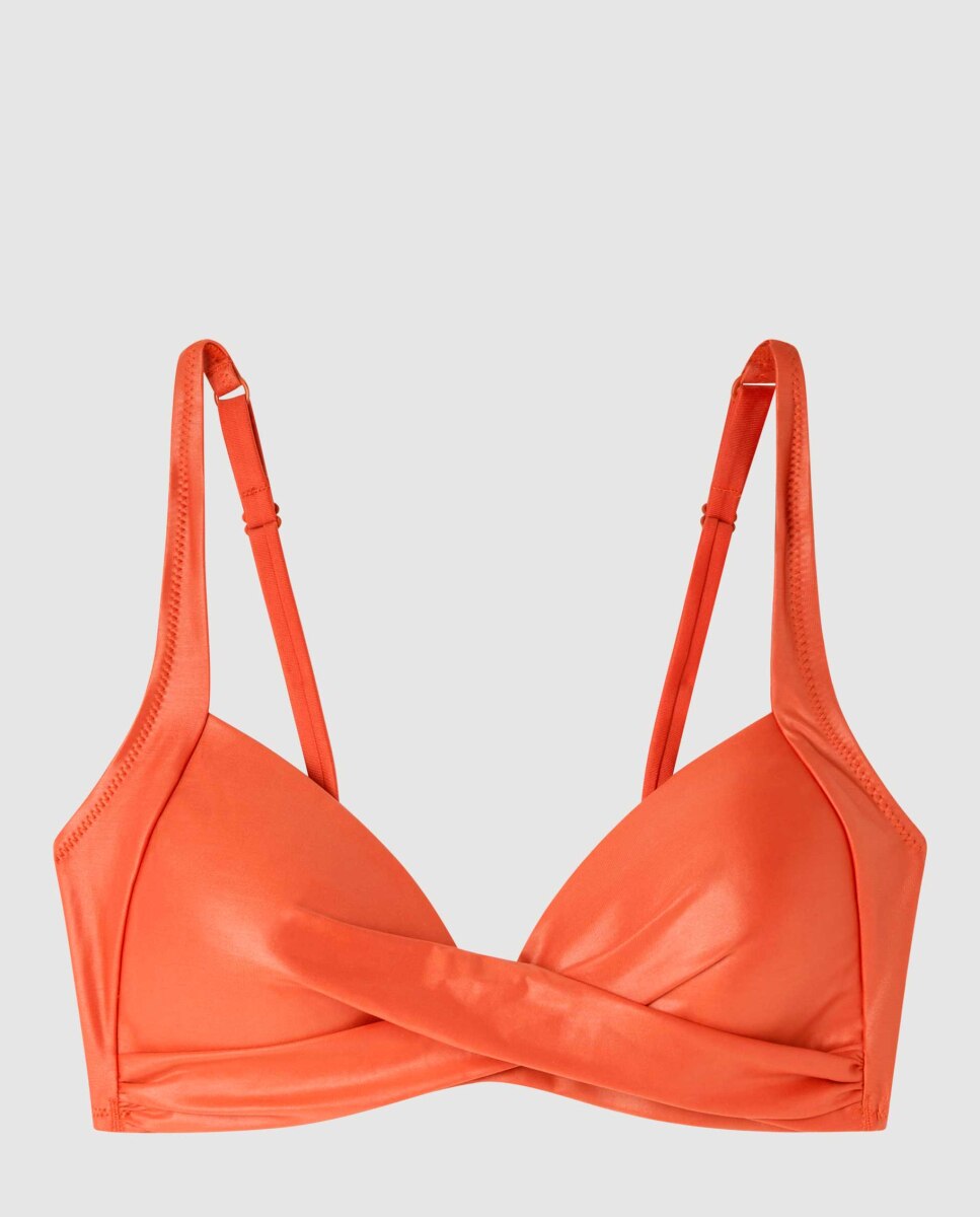 Top de Biquíni de Capacidade sem Aro Laranja-forte-6