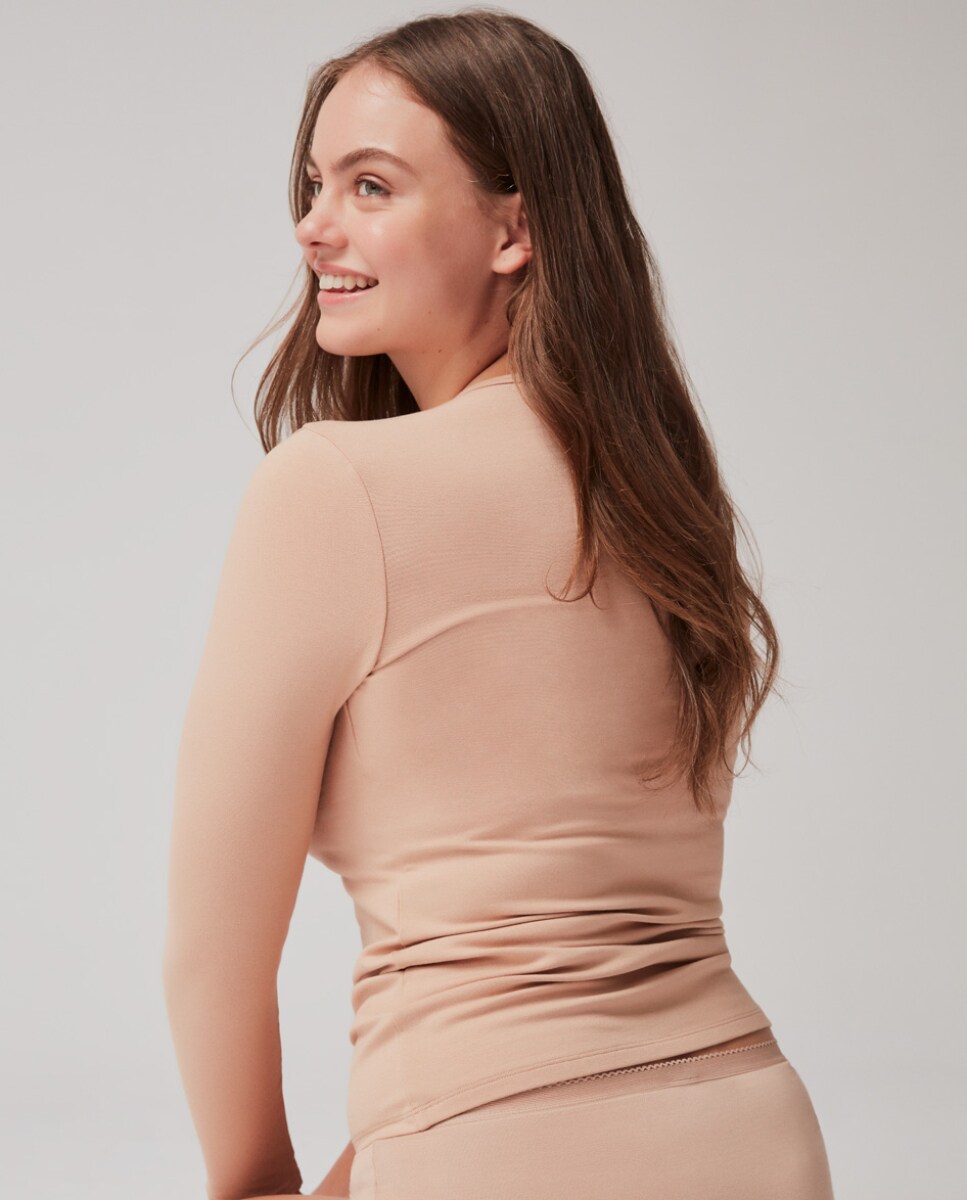 T-shirt Térmica em Tecido Eko de Manga Comprida Rosa-claro-4