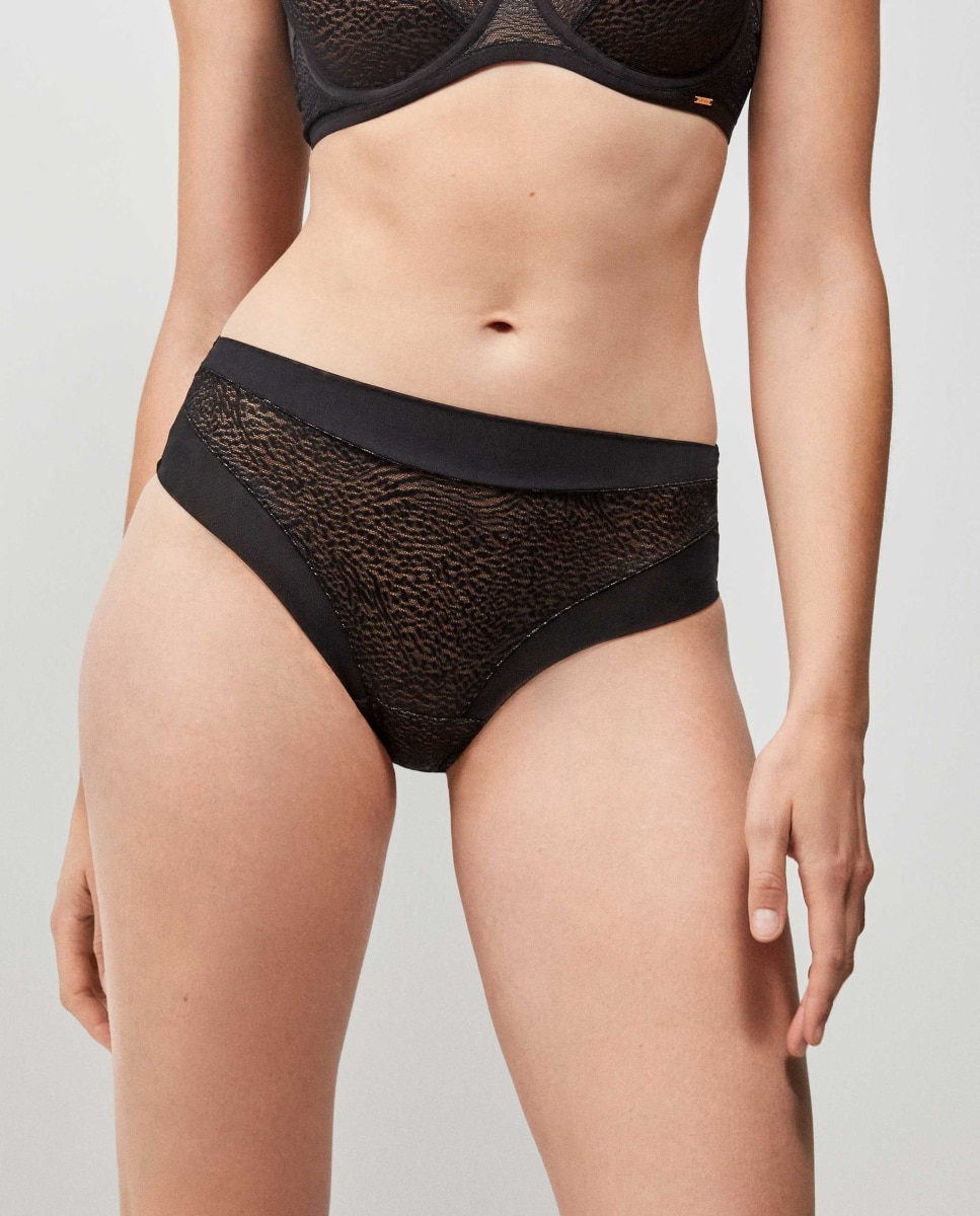 Imagem 0 de Cueca Alta em Tecido de Renda