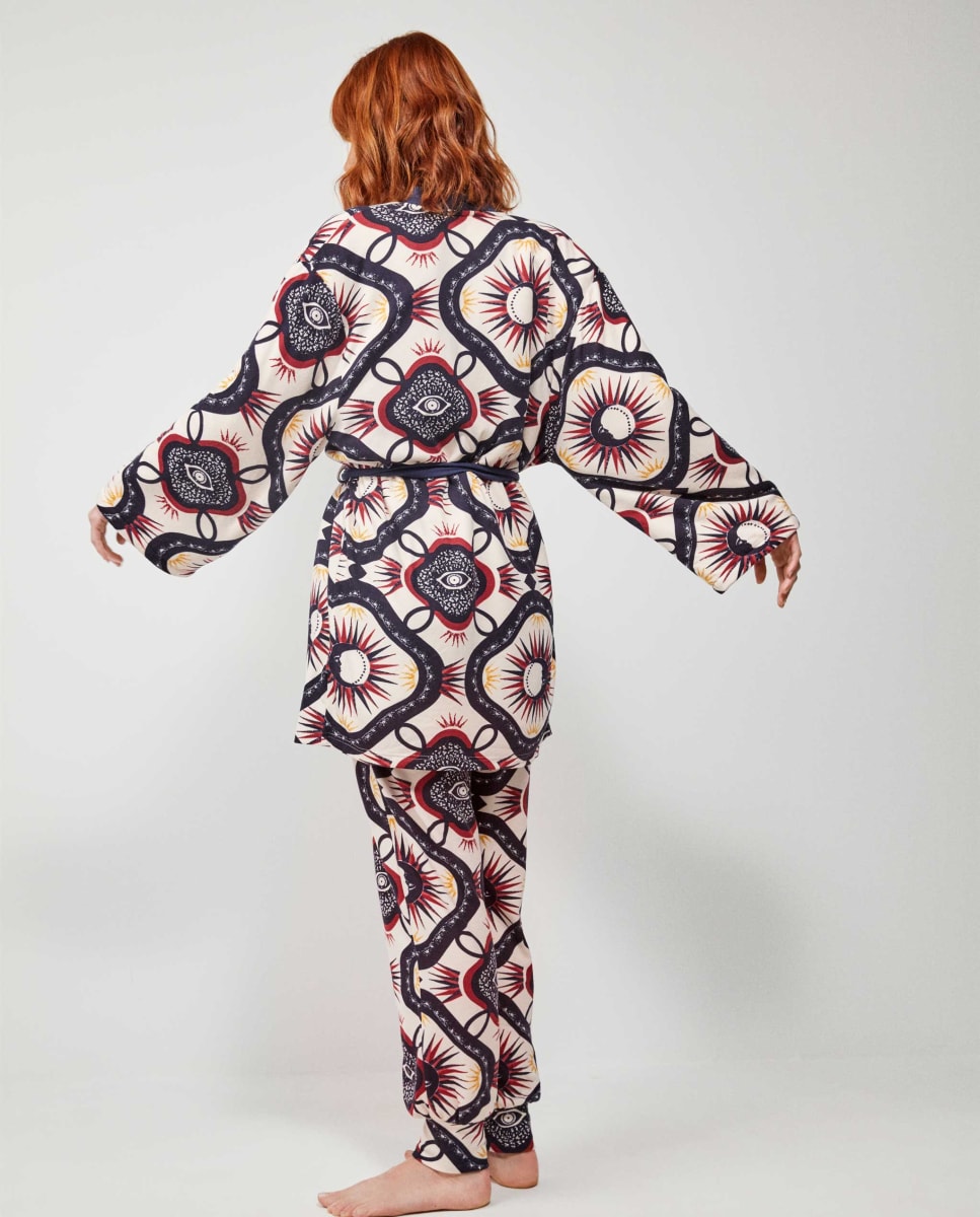 Robe Estampado com Cinto Multicolor-5