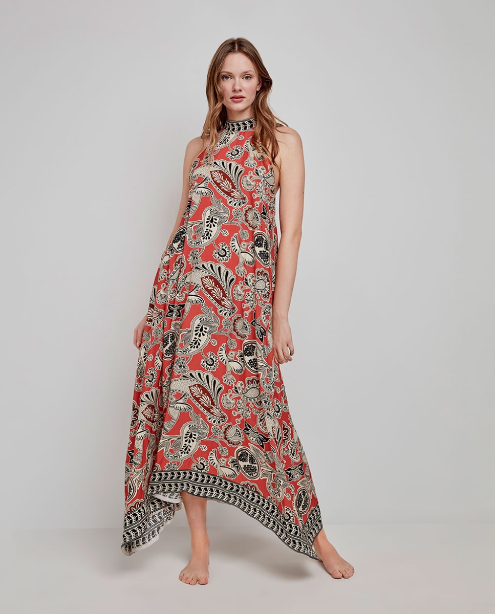 Imagem 0 de Vestido de Praia Comprido Midi Halter