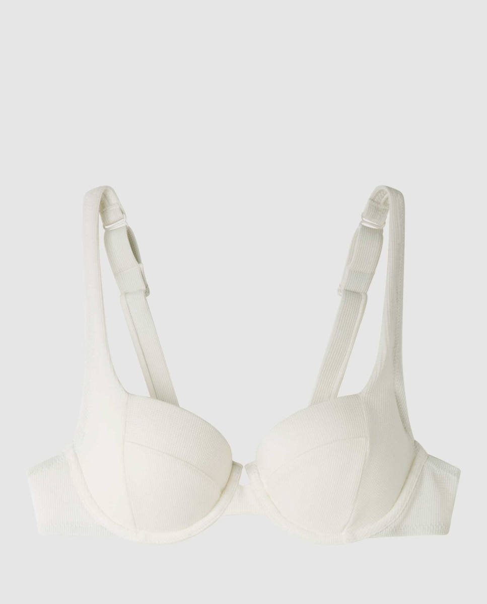 Top de Biquíni com Aro e Foam Amovível Branco-5