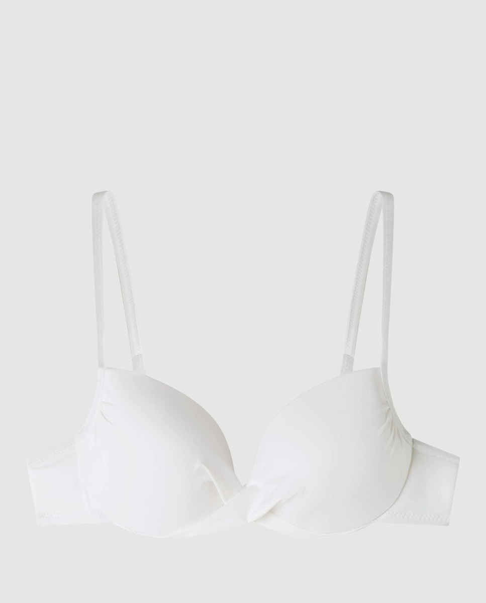 Top de Biquíni de Capacidade com Aro e Foam Branco-5