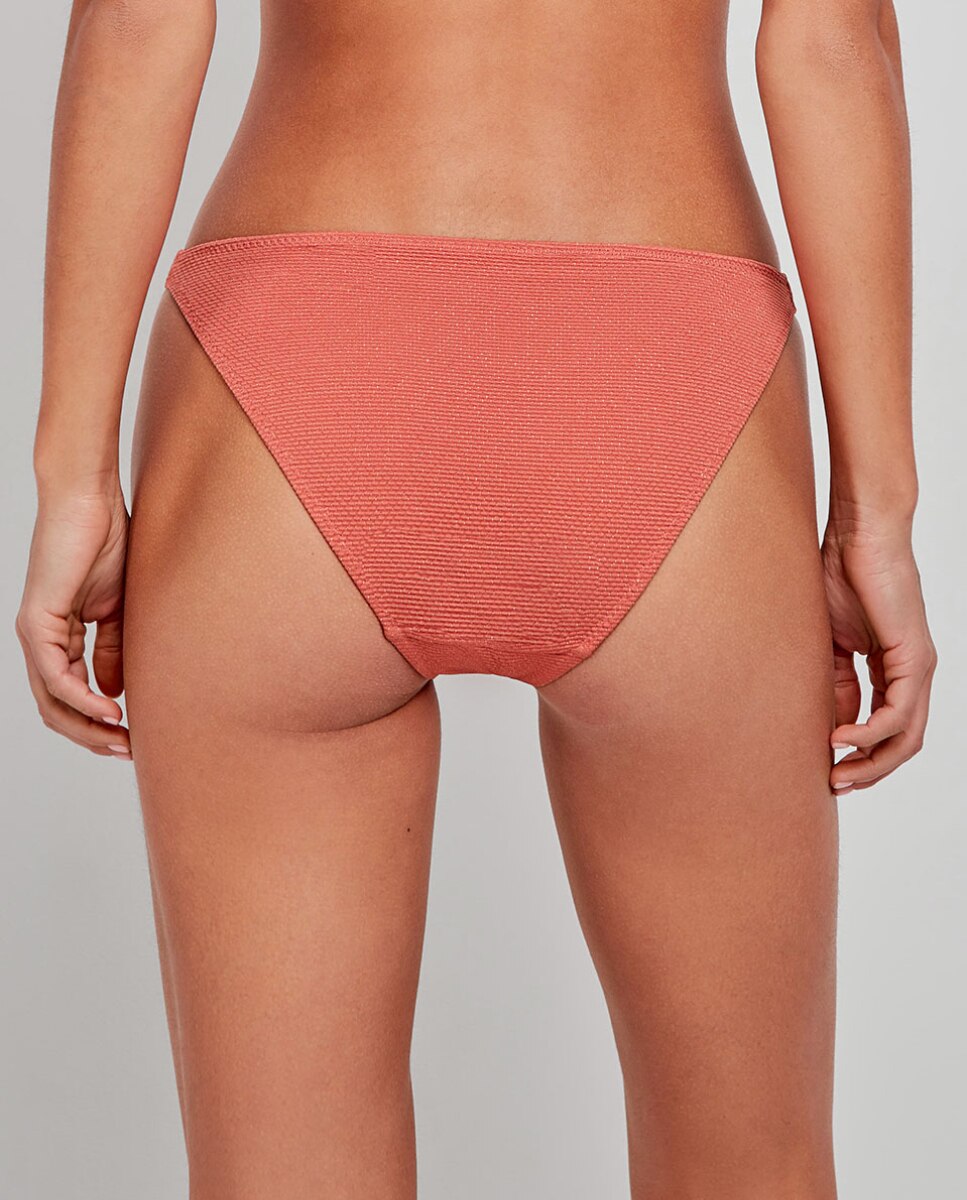 Cueca Biquíni Clássica em Tecido Piqué Laranja-forte-4