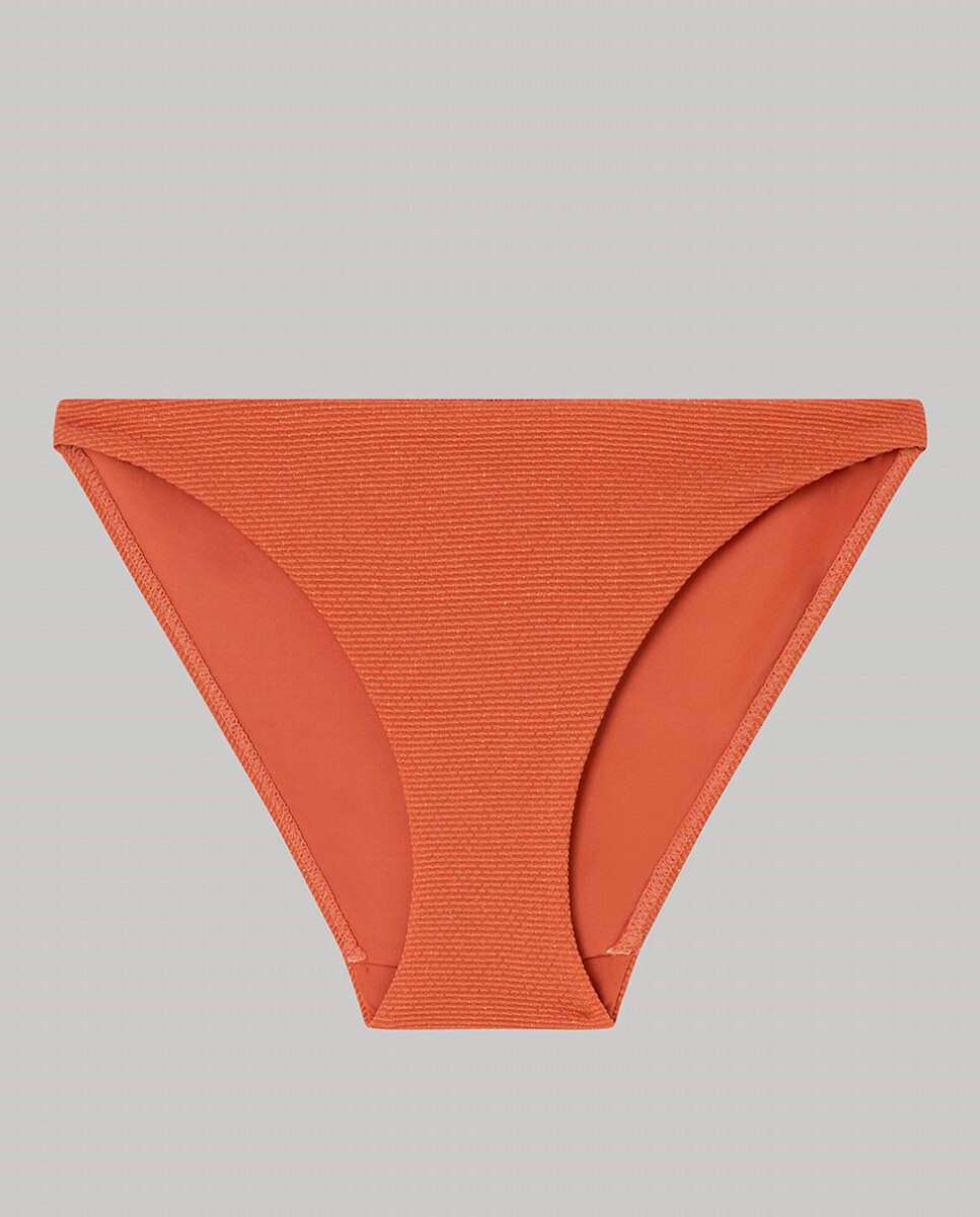 Cueca Biquíni Clássica em Tecido Piqué Laranja-forte-5