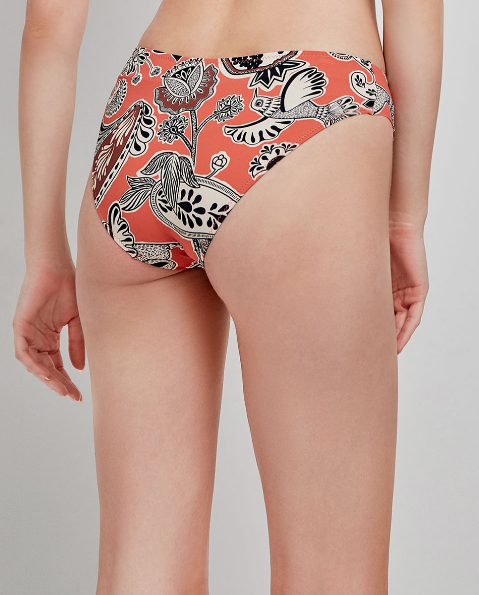 Cueca Biquíni Clássica em Tecido Estampado Multicolor-4