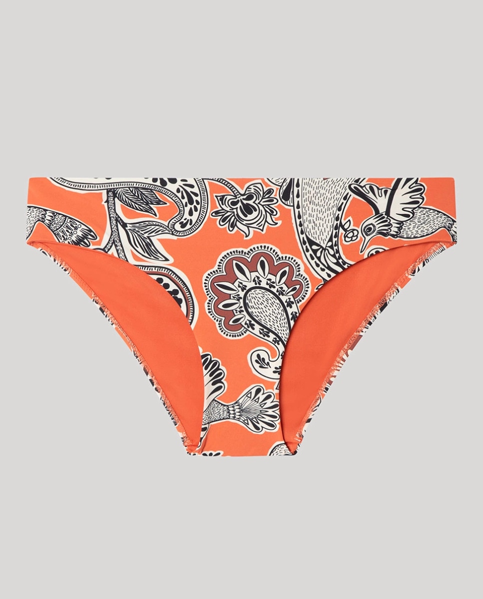 Cueca Biquíni Clássica em Tecido Estampado Multicolor-5