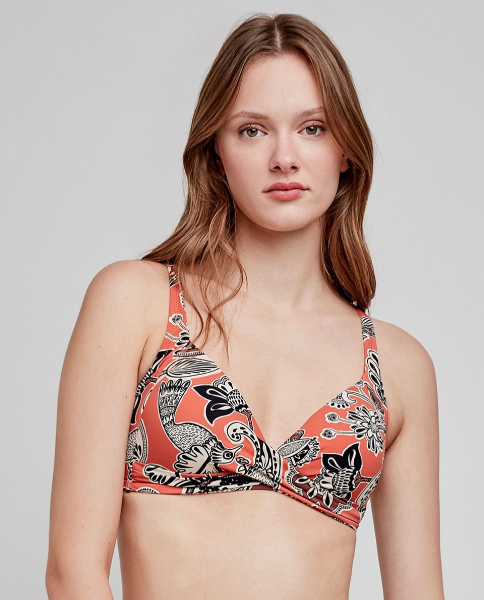 Top Biquíni de Capacidade sem Aro e com Foam Multicolor-1