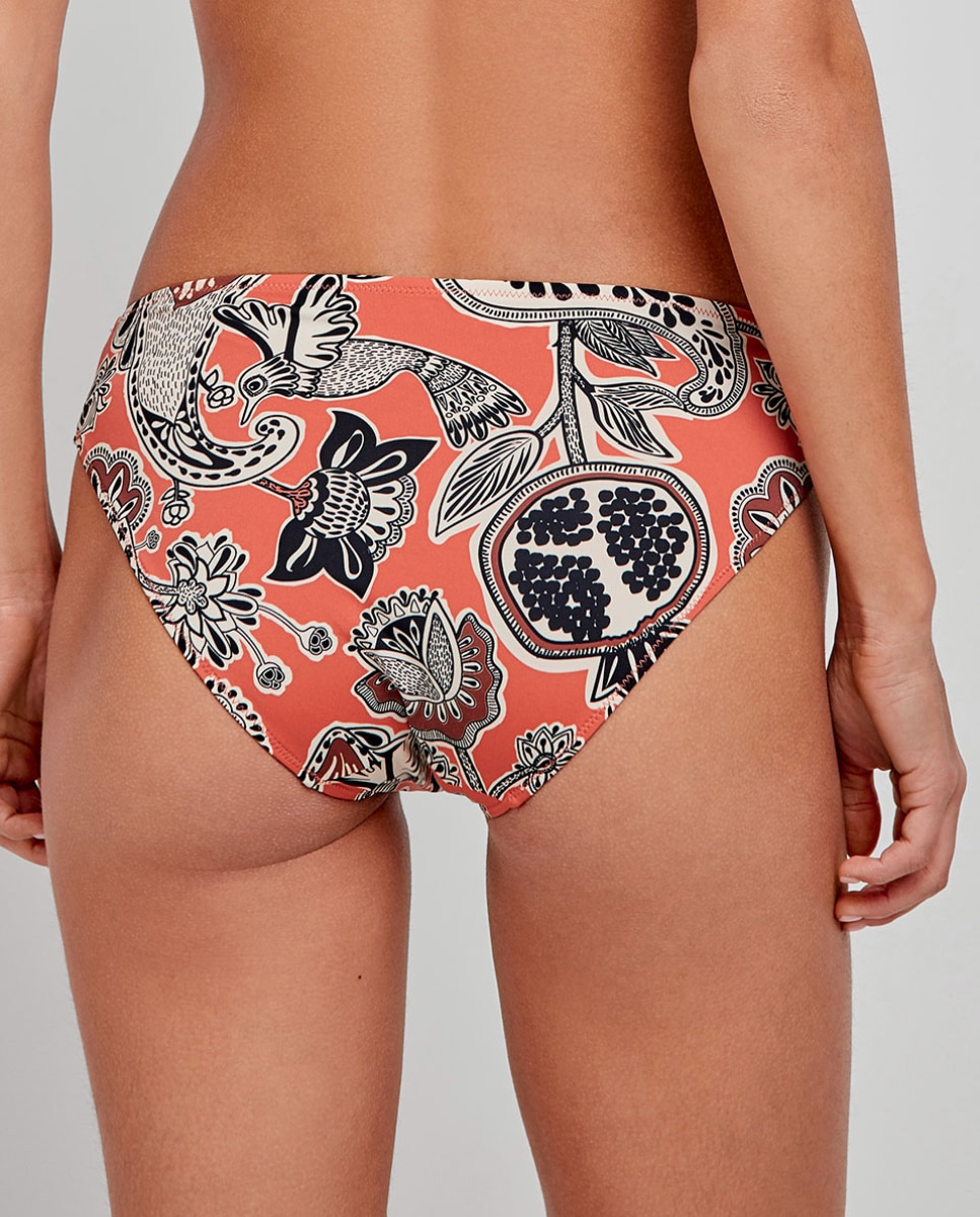 Cueca Biquíni em Tecido Estampado Multicolor-4