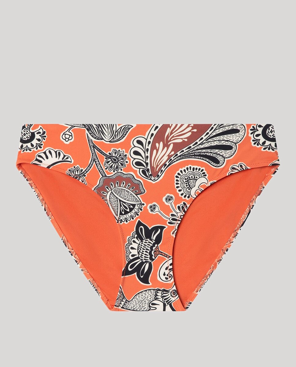 Cueca Biquíni em Tecido Estampado Multicolor-5