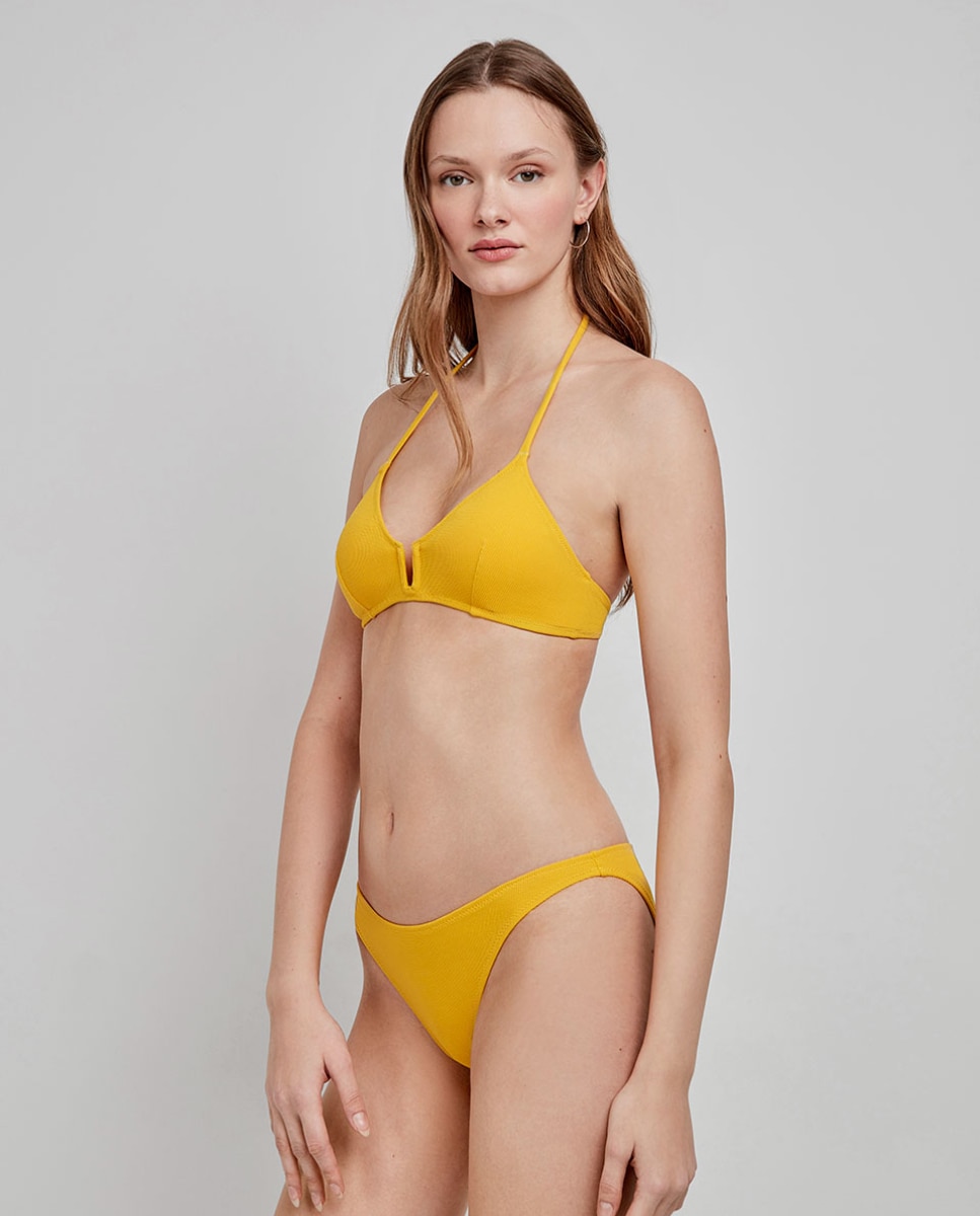 Cueca de Biquíni Clássica Amarelo-2