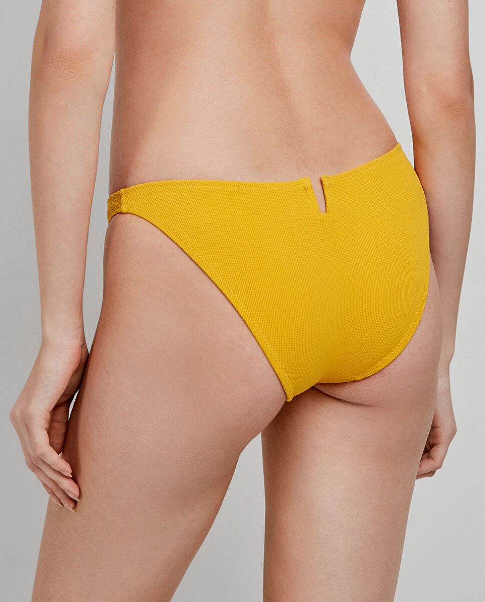 Cueca de Biquíni Clássica Amarelo-4