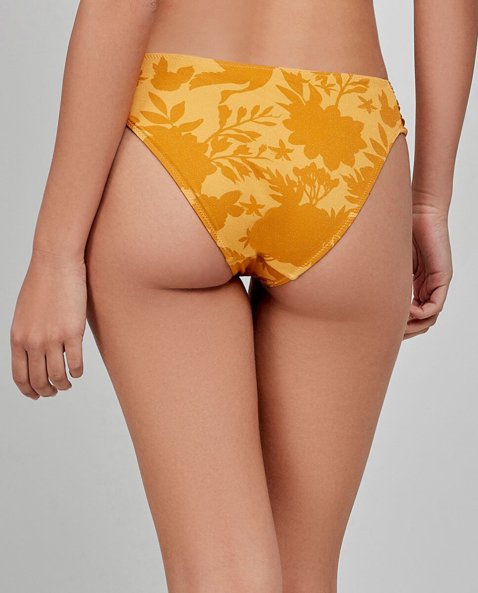 Cueca Biquíni com Detalhe nas Laterais Amarelo-4