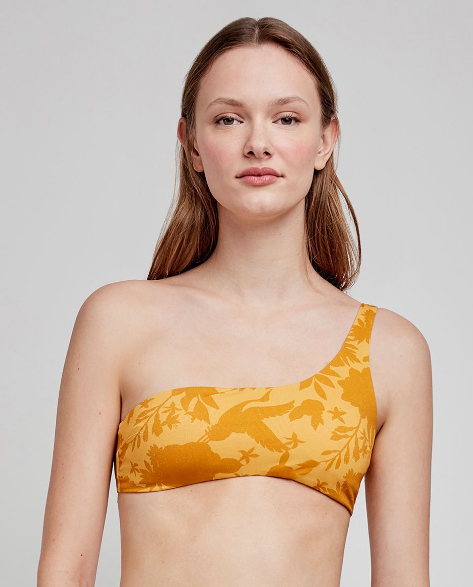 Top Biquíni sem Aro e Foam Amovível Amarelo-1
