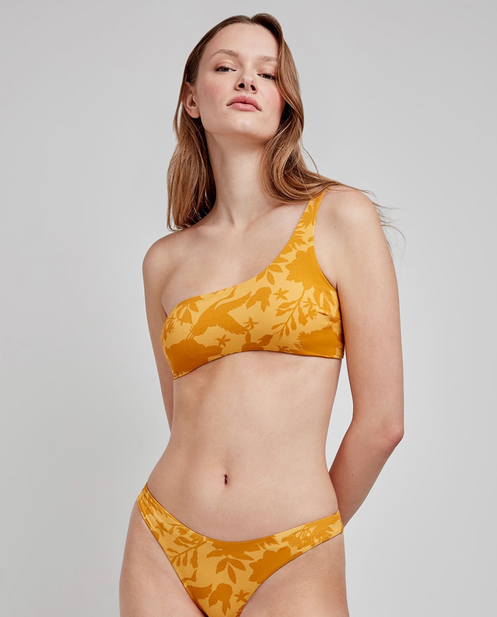 Top Biquíni sem Aro e Foam Amovível Amarelo-3