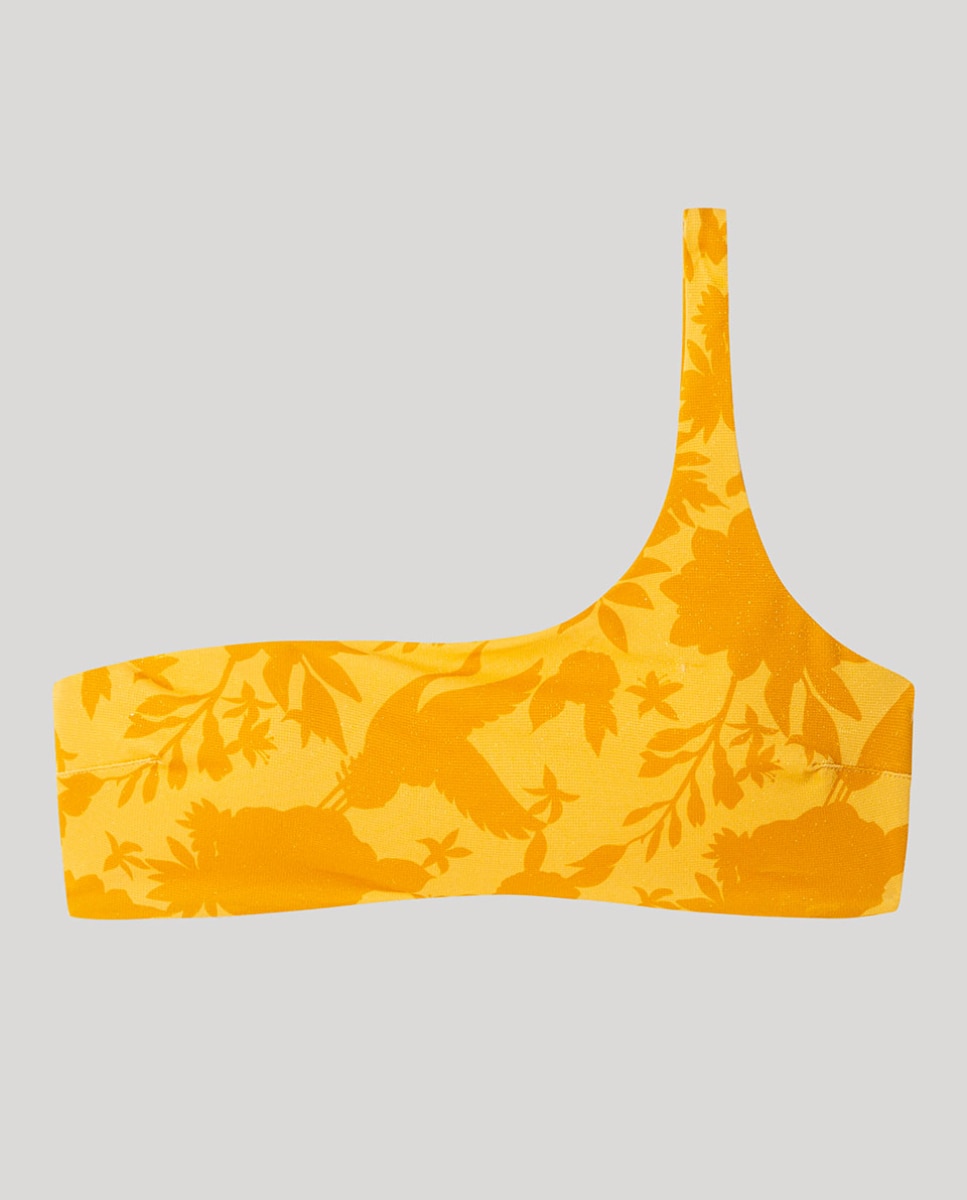 Top Biquíni sem Aro e Foam Amovível Amarelo-5