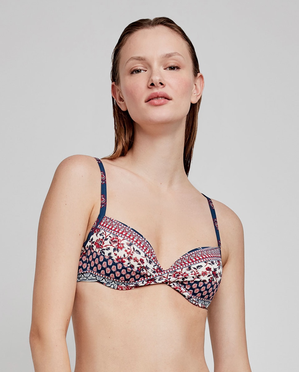 Top de Biquíni Capacidade com Aro Multicolor-1