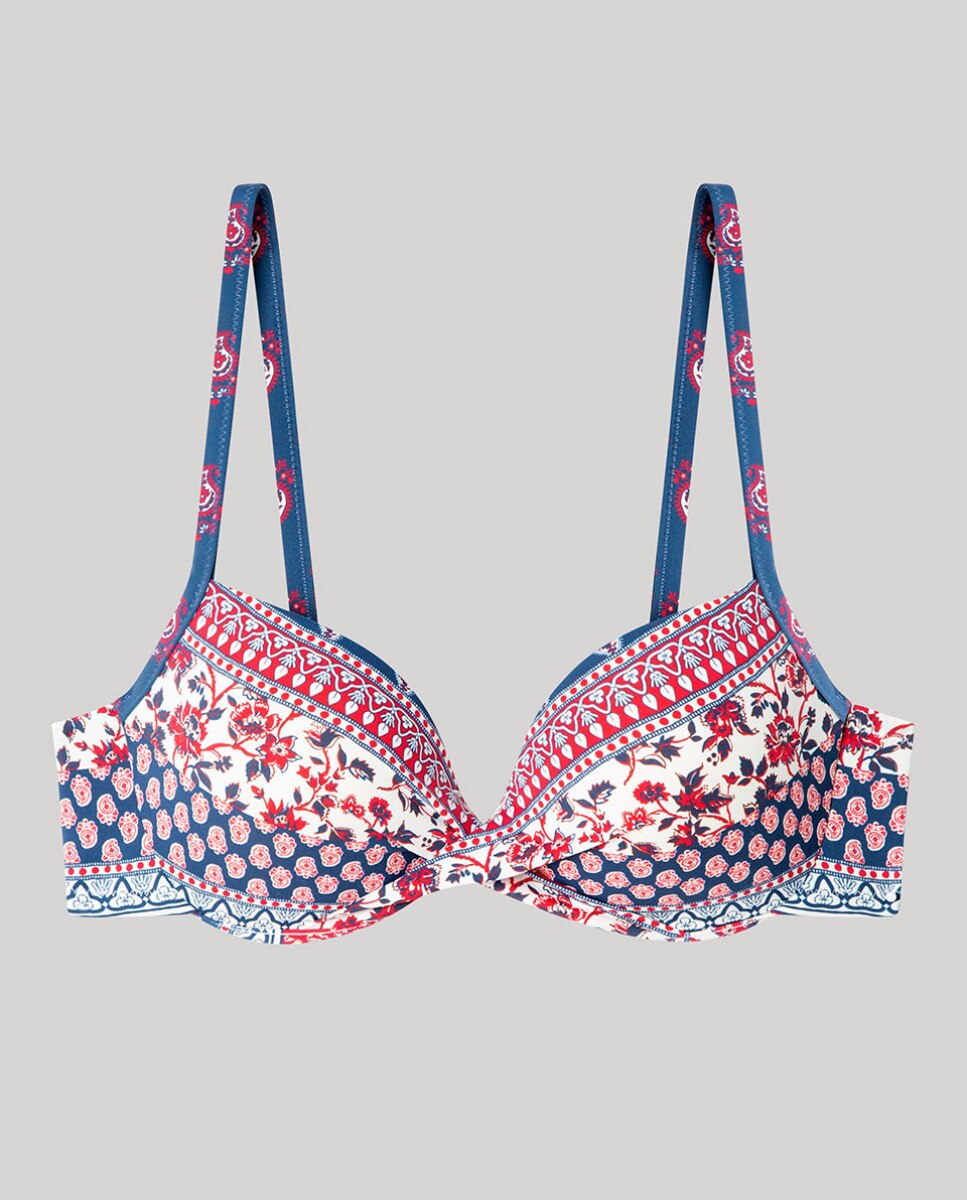 Top de Biquíni Capacidade com Aro Multicolor-5