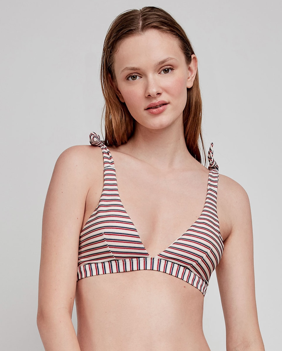 Top Biquíni Triangular sem Aro Multicolor-1