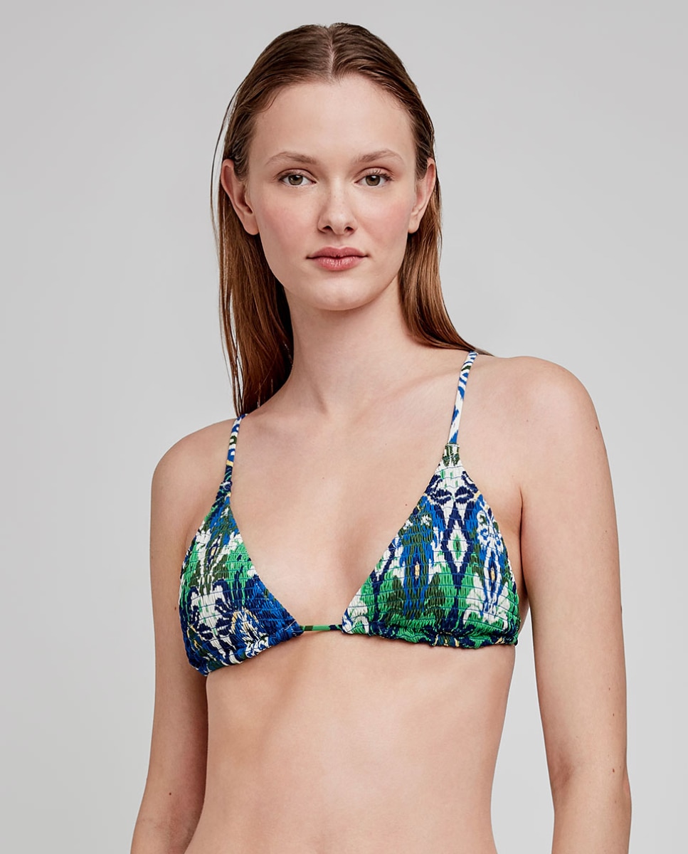 Top Biquíni Triangular sem Aro Multicolor-1