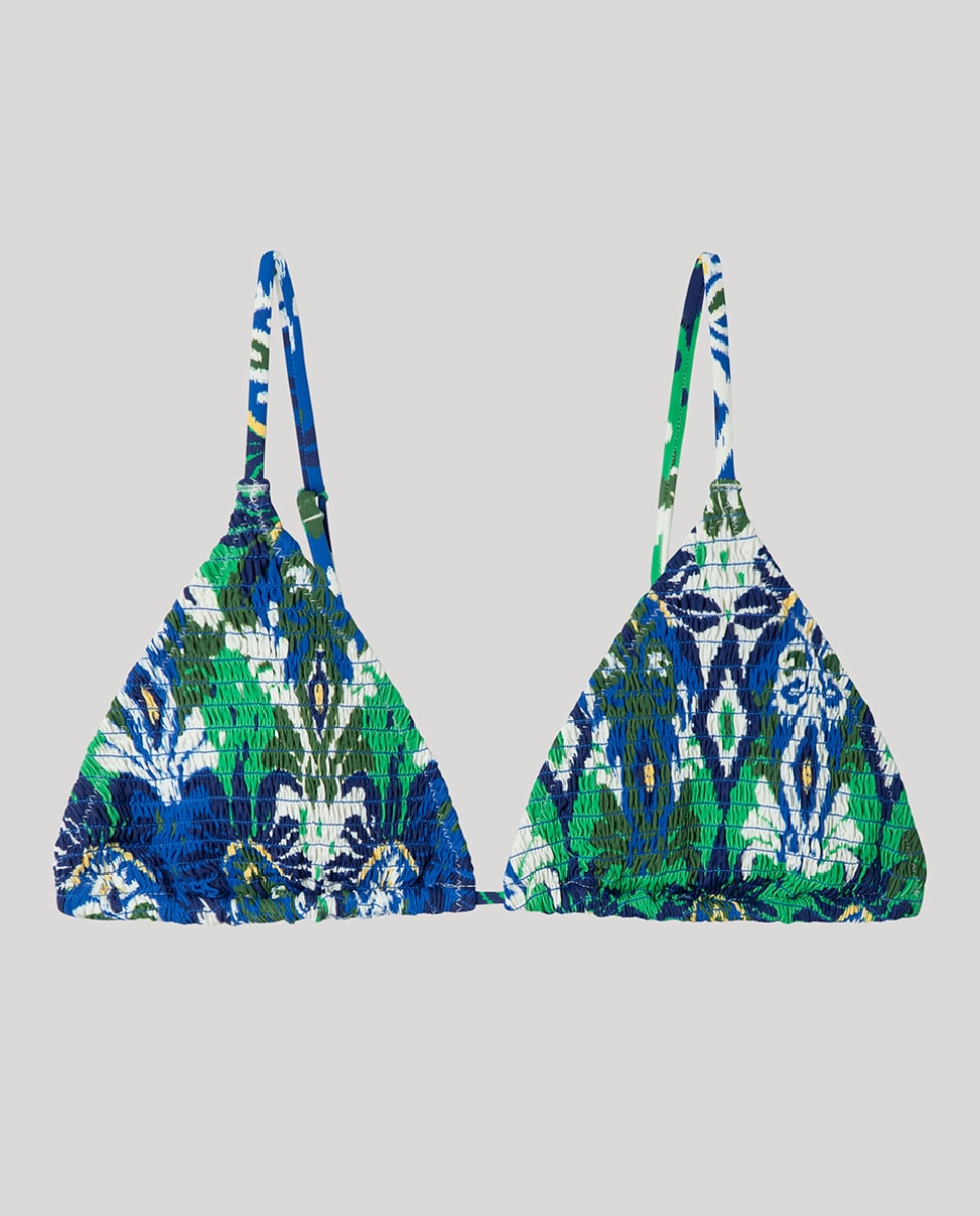 Top Biquíni Triangular sem Aro Multicolor-5