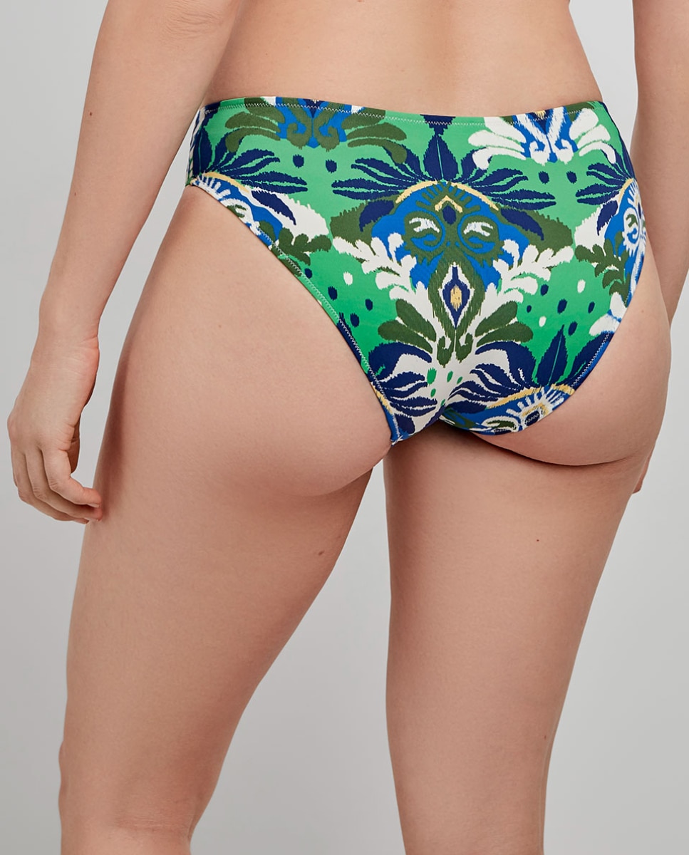 Cueca Biquíni em Tecido Estampado Multicolor-4