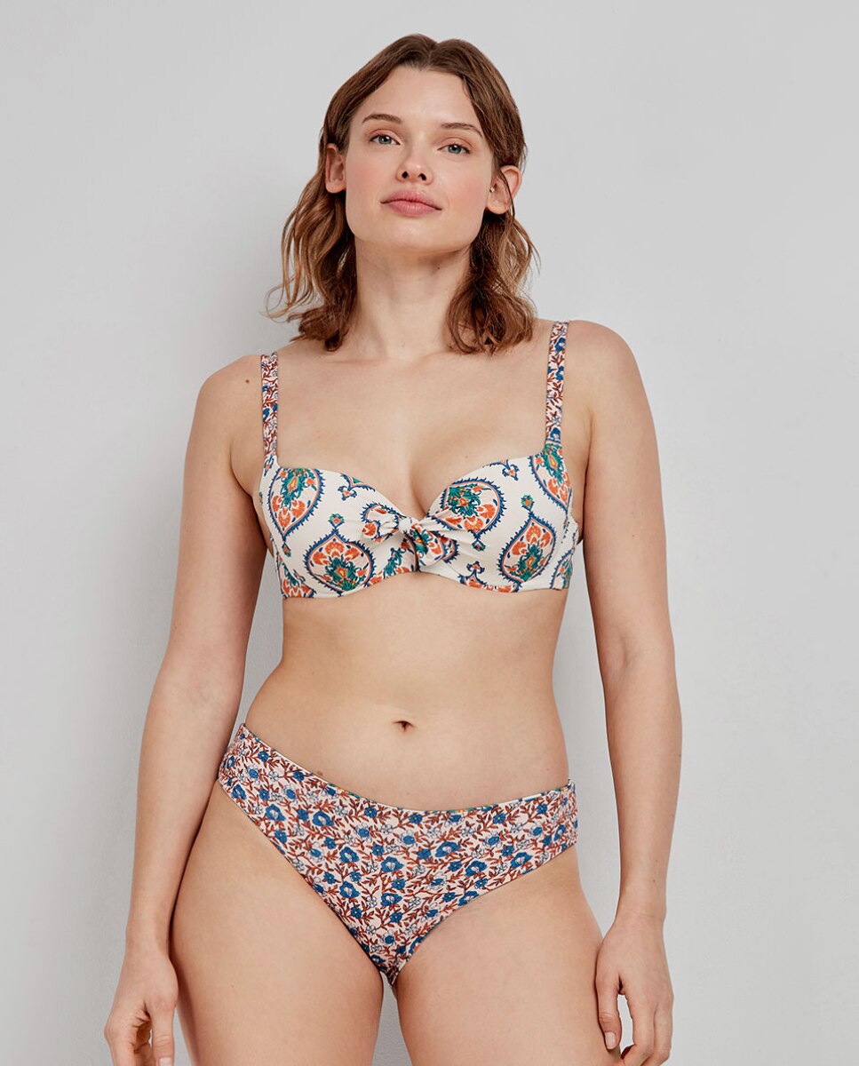 Top Biquíni de Capacidade com Aro Multicolor-3