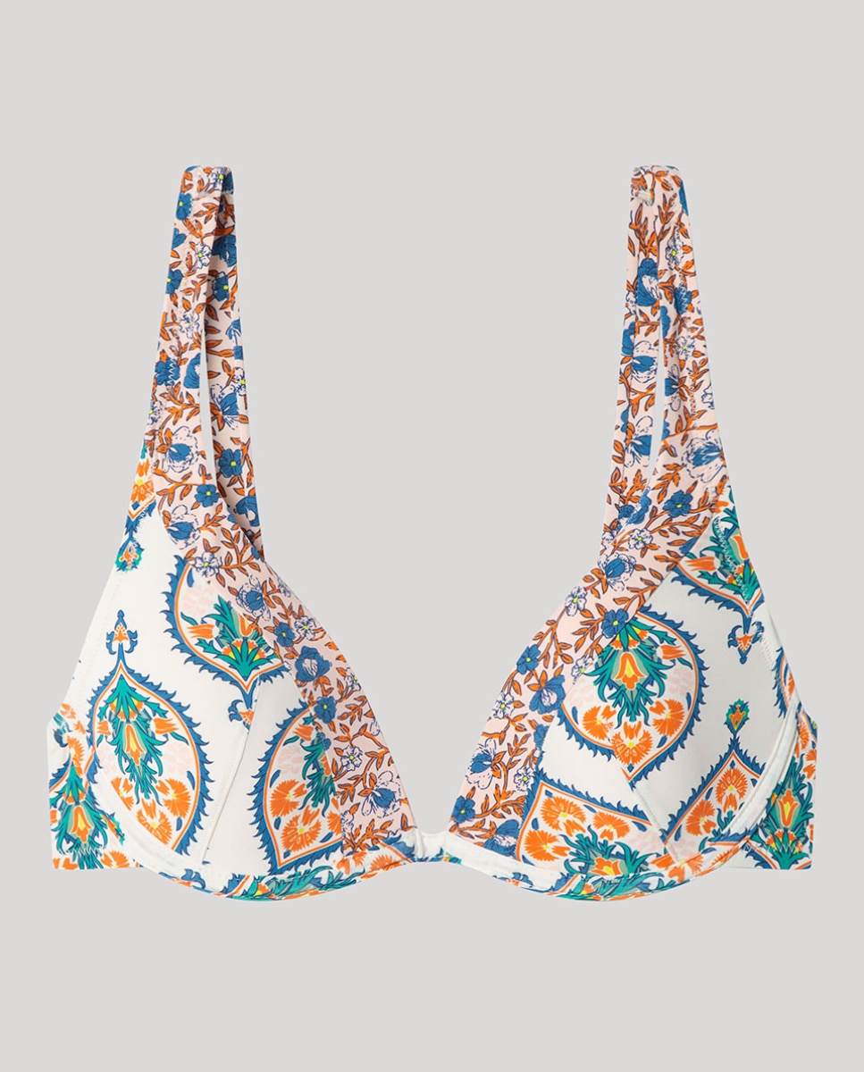 Top Biquíni de Capacidade com Aro Multicolor-5