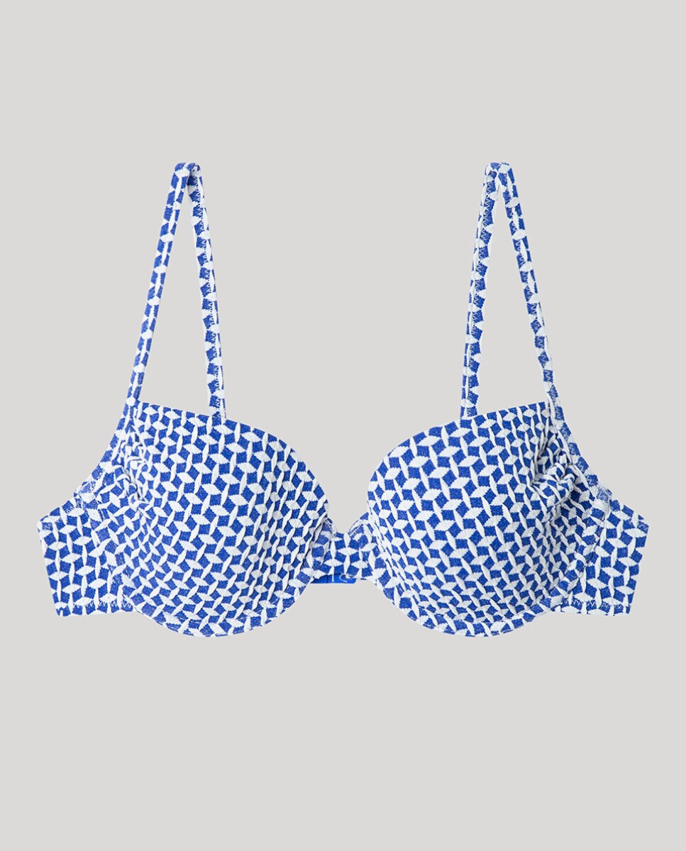 Top Biquíni com Aro e Foam Azul-5