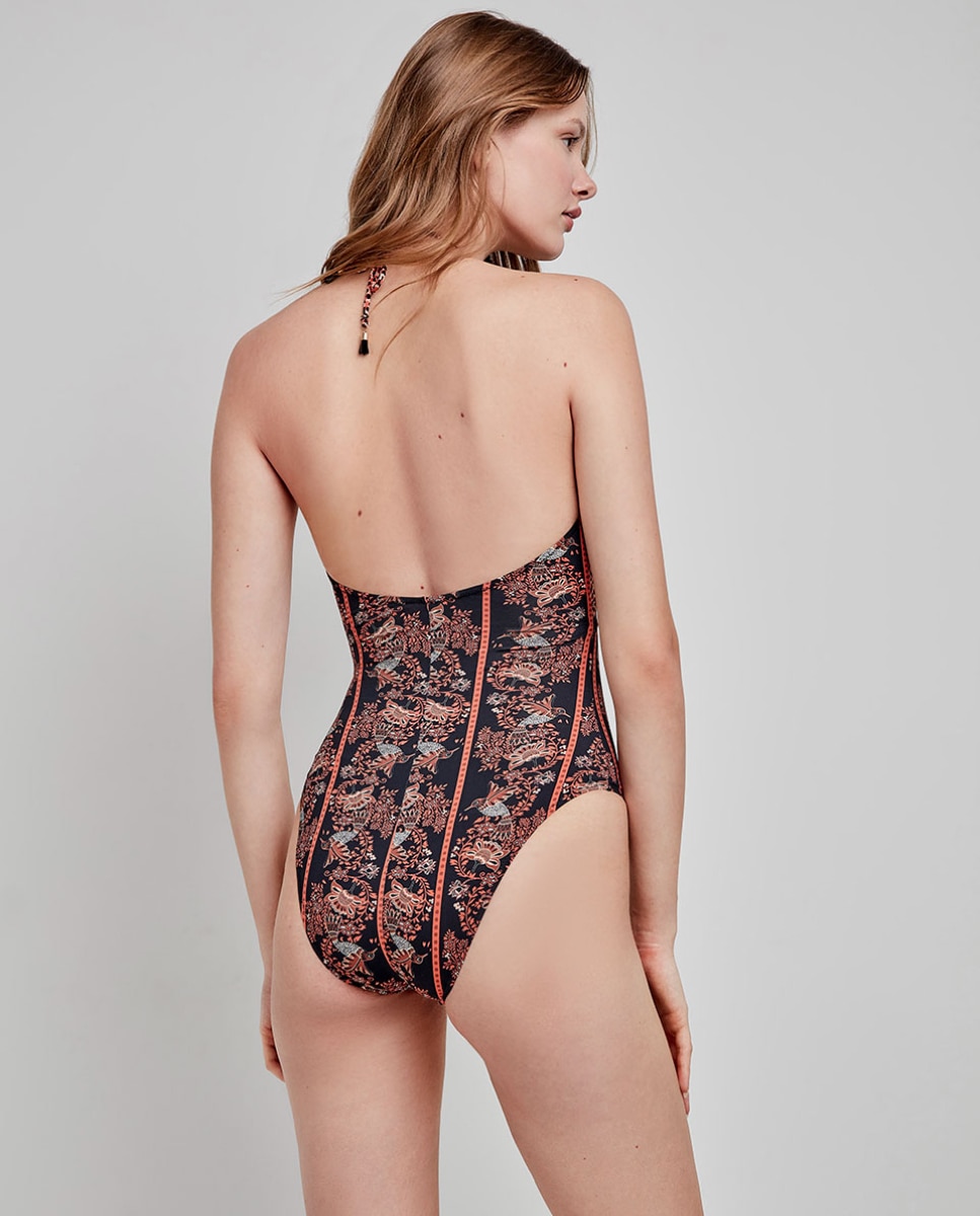 Fato de Banho Bandeau sem Aro e com Foam Amovível Multicolor-5