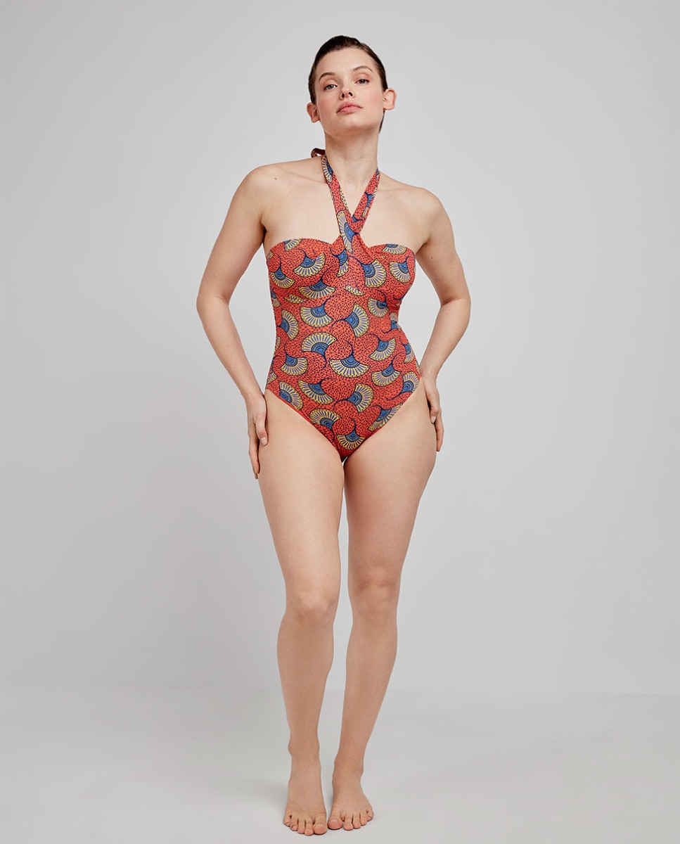 Imagem 0 de Fato de Banho Bandeau Desmontável em Tecido Estampado