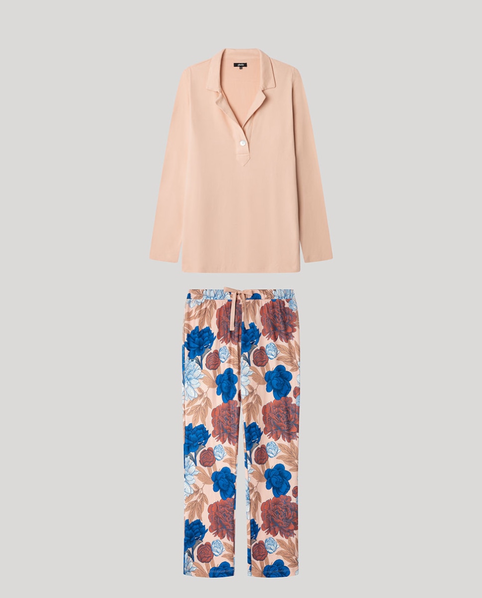 Pijama com Estampado Floral Rosa-claro-5