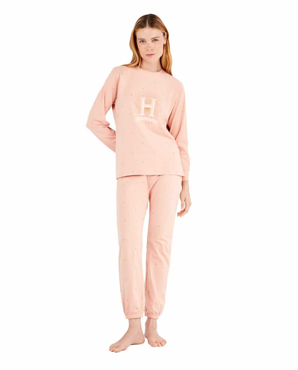 Pijama de Harry Potter em Algodão Rosa-pastel-1