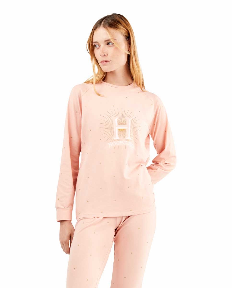 Pijama de Harry Potter em Algodão Rosa-pastel-2